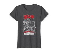 Godzilla Kanji King of The Monsters Kaiju Camiseta, Mujer, Jaspeado Oscuro, M