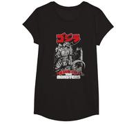 Godzilla Kanji King of The Monsters Kaiju Camiseta, Niñas, Negro, M