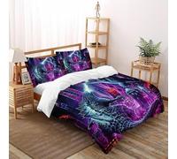 Godzilla King Kong Funda De Edredón 3 Piezas 3D Impresa Animal Themes Wildlife con 2 Fundas De Almohada Super King（260x220cm） 100% Microfibra Ropa De Cama para Niñosy Hombres