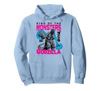 Godzilla King of The Monsters Bright Color Collage Movie Sudadera con Capucha, Unisex para Adultos, Azul Polvoriento, S