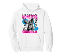 Godzilla King of The Monsters Bright Color Collage Movie Sudadera con Capucha, Unisex para Adultos, Blanco, L