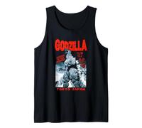 Godzilla King of The Monsters Tokyo Japan Red Text Movie Camiseta sin Mangas