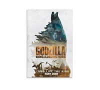 Godzilla King of the MonstersArt - Pintura decorativa impermeable y resistente a las manchas, sala de estar, estudio, cafetería, pintura de pared, instalación gratuita, fácil de limpiar, opción de