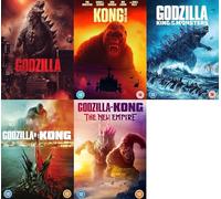 Godzilla & Kong 5 Films Collection DVD - Godzilla, Kong - Skull Island, Godzilla - King of The Monsters, Godzilla Vs. Kong, Godzilla Vs Kong - The New Empire DVD