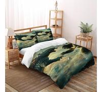 Godzilla Kong Funda De Edredón 3 Piezas con Impresión En 3D Animal Themes Wildlife con 2 Fundas De Almohada Super King（260x220cm） Microfibra Ropa De Cama para Adultos Y Niñas