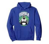 Godzilla Llamas Verdes Editar Sudadera con Capucha, Unisex para Adultos, Azul Real, XL