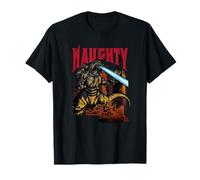 Godzilla Naughty Funny Christmas Retro Movie Monster Camiseta