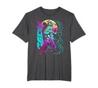 Godzilla Neon Mechagodzilla Movie Camiseta, Hombre Tallas Grandes, Jaspeado Oscuro, 2X Alto