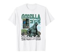 Godzilla Ocean Scene Comic Book Illustration Movie Monster Camiseta