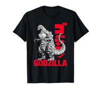 Godzilla Simplified Graphic Portrait and Red Text Movie Camiseta