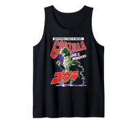 Godzilla Unstoppable Force of Nature Retro Kanji Kaiju Movie Camiseta sin Mangas