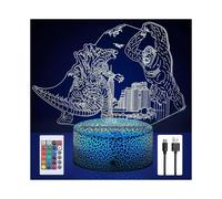 Godzilla vs King Kong Toys, King of Monsters Color-Changing LED Night Light,3D Illusion Remote Control Smart Touch Decorative for Boys Girls Birthday
