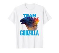Godzilla vs Kong - Equipo Godzilla Oficial Neon Camiseta, Hombre, Blanco, 5XL