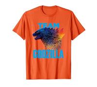 Godzilla vs Kong - Equipo Godzilla Oficial Neon Camiseta, Hombre, Naranja, 3XL