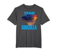 Godzilla vs Kong - Equipo Godzilla Oficial Neon Camiseta, Hombre Tallas Grandes, Jaspeado Oscuro, 4X Alto