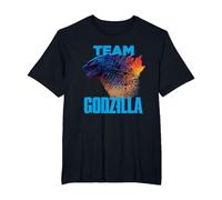 Godzilla vs Kong - Equipo Godzilla Oficial Neon Camiseta, Hombre Tallas Grandes, Negro, 6X Alto