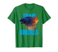 Godzilla vs Kong - Equipo Godzilla Oficial Neon Camiseta, Hombre, Verde Kelly, L