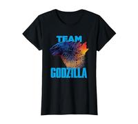Godzilla vs Kong - Equipo Godzilla Oficial Neon Camiseta, Mujer, Negro, 3XL