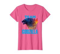 Godzilla vs Kong - Equipo Godzilla Oficial Neon Camiseta, Mujer, Rosa Jaspeado, XXL