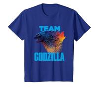 Godzilla vs Kong - Equipo Godzilla Oficial Neon Infantil Camiseta, Niños, Azul Real, 4 años