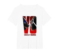 Godzilla vs Kong - VS Premiere Camiseta, Mujer Tallas Grandes, Blanco, 1XL Grande