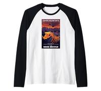 Godzilla x Kong Explore The Bone Bridge Postcard Movie Camiseta Manga Raglan