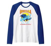 Godzilla x Kong Level Up Retro Video Game Movie Monster Camiseta Manga Raglan