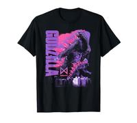 Godzilla x Kong Monarch Collage Purple Text Movie Monster Camiseta