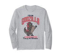Godzilla x Kong Team Godzilla Mascot Retro Movie Monster Manga Larga