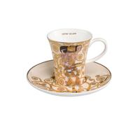 Goebel 67-011-62-1 Gustav Klimt - Taza de café con platillo (porcelana, 0,1 L, 12 x 12 x 7,5 cm), multicolor