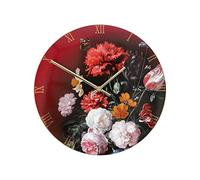 Goebel Artis Orbis - Reloj de Pared (Porcelana, 31 cm), diseño de Flores en jarrón