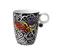 Goebel Billy the Artist 67-080-68-1 - Taza con platillo (0,4 L), diseño de ojos brillantes