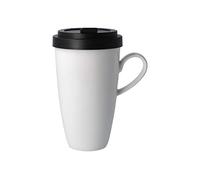 Goebel - Café para llevar con asa y tapa, 500 ml, color blanco