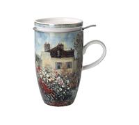 Goebel Claude Monet - Taza de té con tapa y colador, 450 ml, diseño de casa artística