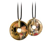 Goebel Collar Artis Orbis El beso de Gustav Klimt de porcelana dura, tamaño: 5 x 5 x 1 cm, 66-989-57-5
