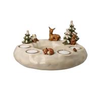 Goebel Corona de Adviento Bosque de Invierno, Portavelas, Gres, Colorido, 14 cm, 66704311