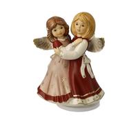 Goebel Figura de ángel con Mensaje del Cielo en Navidad, Color Burdeos