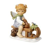 Goebel Figura de ángel Divertido Paseo en Trineo - Ángel de Invierno Nina & Marco