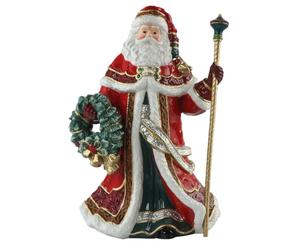 Goebel Figura de Santa con Corona y Vara - Fitz & Floyd Xmas