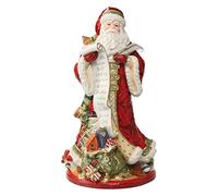 Goebel Fitz & Floyd 51-001-35-1 - Figura de Papá Noel con pergamino (gres, Altura 48 cm), Color Rojo