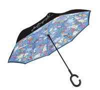 Goebel Mauro Bergonzoli - Sombrilla de conejo mágico con explosión, carbón, small, Paraguas hacia abajo