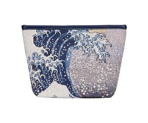 Goebel Neceser Artis Or ie Welle Von Katsushika Hokusai de Tela de tapicería y Piel sintética, 25 x 8 x 6 cm, 67-061-98-1, Gris, 25x8x6 cm, Neceser de Maquillaje