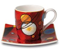 Goebel Taza de Espresso Wassily Kandinsky de Color Rojo Pesado - Artis Orbis, 10,5 x 10,5 x 6,5 cm