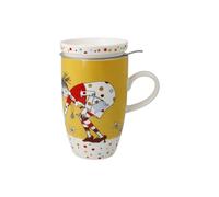 Goebel Taza de té con tapa y colador Pequeñas cosas Barbara Freundlieb