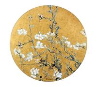 Goebel Vincent van Gogh - Cuadro decorativo de pared de porcelana con diseño de almendro dorado (41 cm), diseño de árbol de almendro dorado