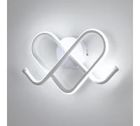 Goeco Aplique de Pared Interior LED, 21W Luz de Pared Moderna Corazón para Dormitorio, Pasillo, Escalera, Salón, Blanco, 6500K Blanco Frío