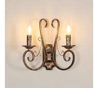 Goeco Aplique de pared Vintage Industrial, Portalámparas E14 Lámpara de Pared con Forma de Candelabro, Max.60W Luz de Interior para Dormitorio, Pasillo, Salon