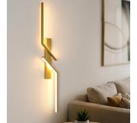 Goeco Aplique Pared Interior LED, 81CM 24W 2700LM 3000K, Dorado