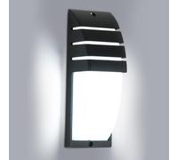 Goeco Apliques de Pared Exterior, 12W 1300LM Lámpara de Pared LED IP65 Impermeable, 6500K Luz Blanca Fría Iluminación LED Pared Negro para Patio Jardín Dormitorio Salón, 22.5CM x 8CM
