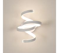 Goeco Apliques de Pared LED Interior, 20W 2200LM Lámpara de Pared Moderna en Acrílico, Luz de Pared LED en Espiral Blanco para Salón Dormitorio Baño Escalera Pasillo, Luz Neutra 4500K